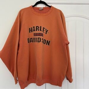 Harley-Davidson Men's Burnt Orange Crewneck Sweatshirt